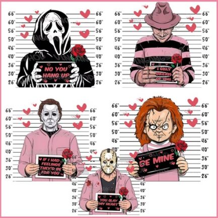 Valentine Horror Movie PNG Bundle