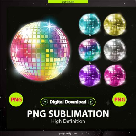 disco ball png bundle