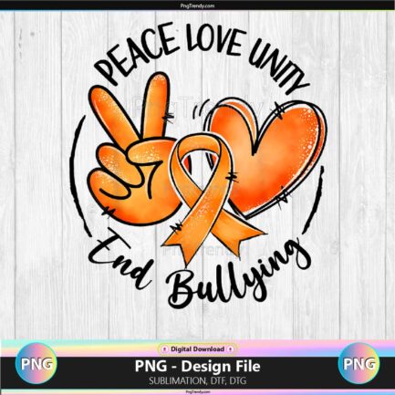 unity day orange peace love unity end bullying png